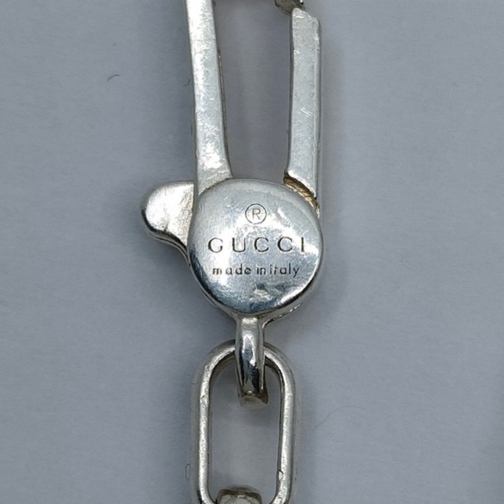 Gucci Sterling‎ Silver Interlocking Pendant Bracelet - Picture 4 of 9